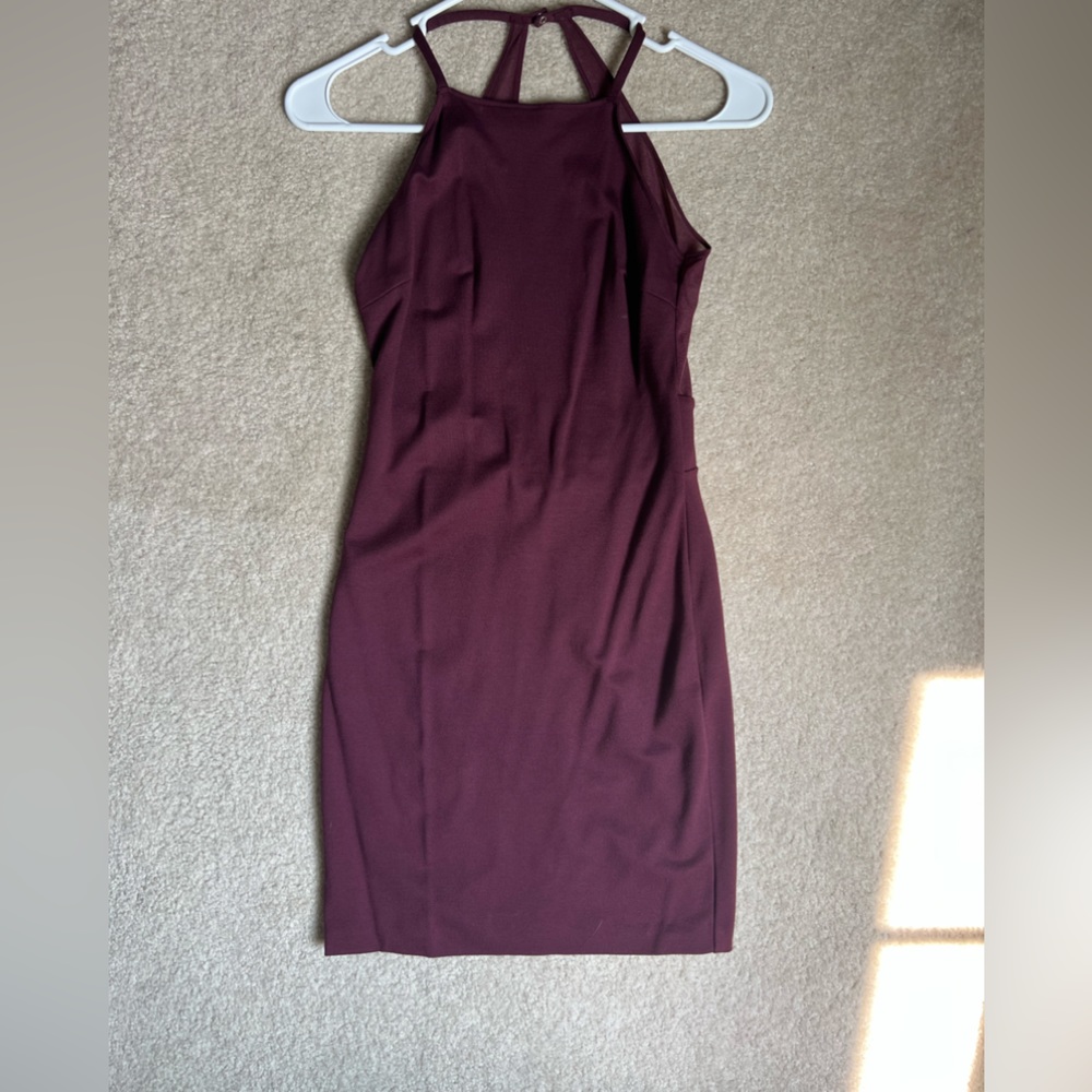 Maroon semi formal bodycon dress